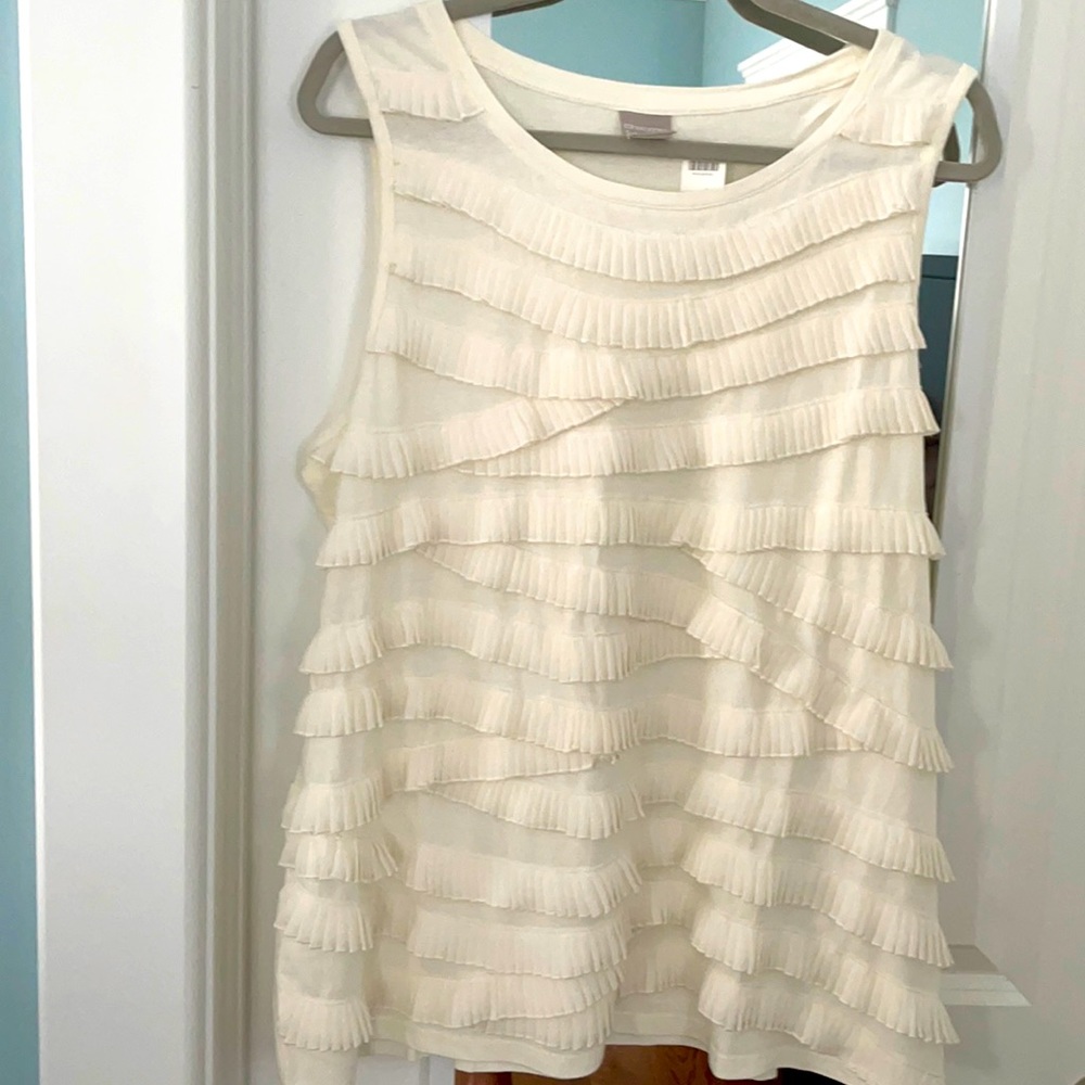Ruffle front Tiered Layering Tank (size 3-XL)NWT